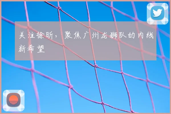 关注徐昕,聚焦广州龙狮队的内线新希望